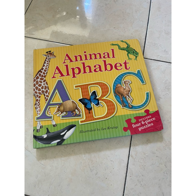 preloved jumbo alphabet puzzle story book anak buku cerita