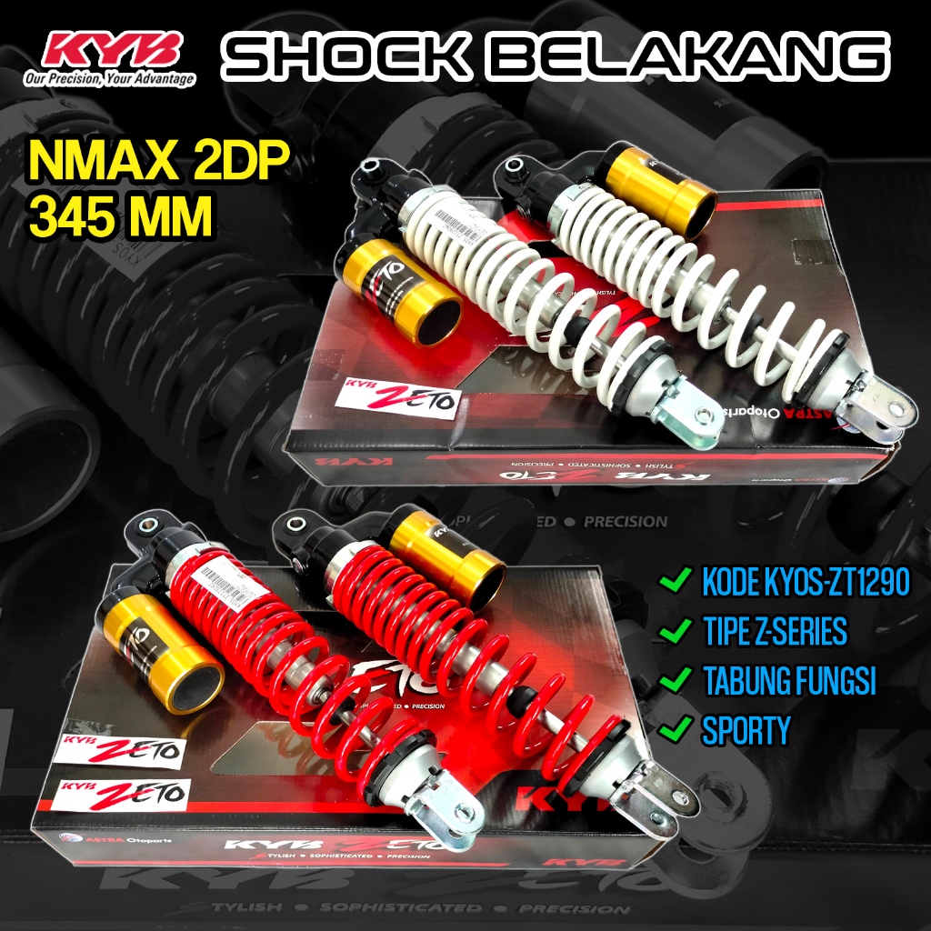 SHOCKBREKER SHOCK BELAKANG KAYABA NMAX OLD/NEW 2018 2DP 345MM Z-SERIES TABUNG ORIGINAL KYB ZETO KYOS