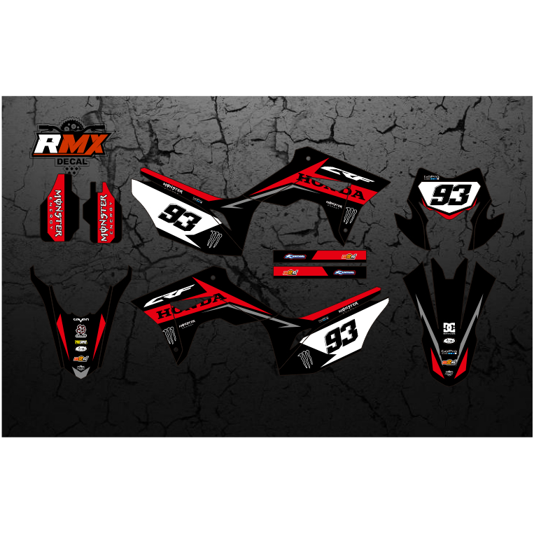 DECAL CRF L FULLBODY (040 DEKAL STIKER CRF 150 L HITAM MERAH, KUNING, HIJAU, BIRU TUA/MUDA, EMAS/GOL