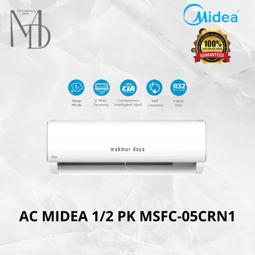 AC MIDEA 0.5 PK MSFC05CRN2X 1/2 PK AC 05 CRN 2 / 05 CRN2 LOW WATT AC MIDEA 1/2PK MURAH