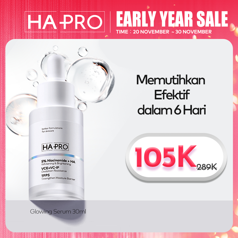 [HAPRO] HA PRO Niacinamide & Vit C 2 IN 1 Glowing Serum Whitening Essence 30ml Dark Spot Fading Face