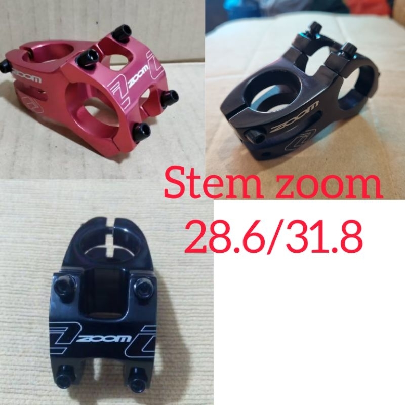 stem mtb balap os fork 28.6 stang 31.8 zoom merah hitam