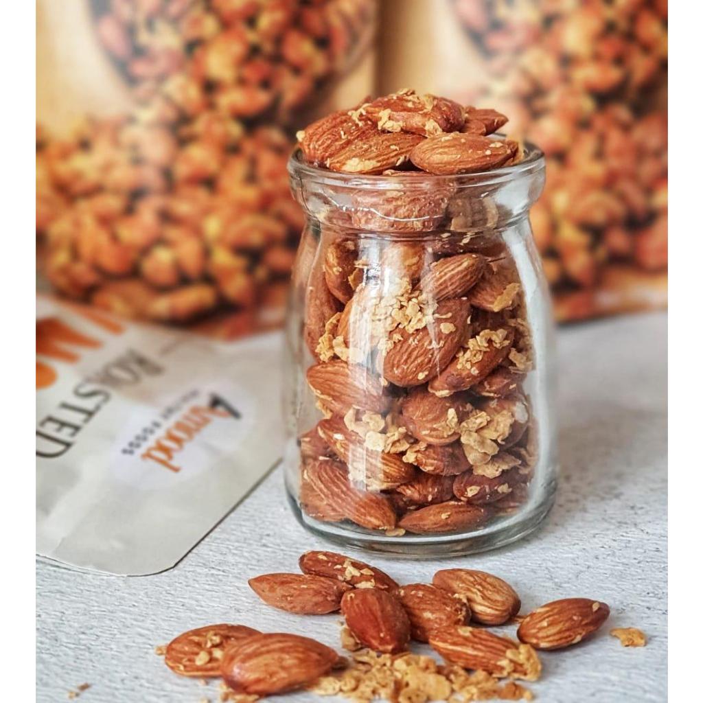 

Kacang Almond Panggang Amood Rasa Garlic With SeaSalt 50 Gram