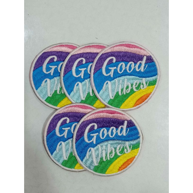 PATCH EMBLEM BORDIR GOOD VIBES