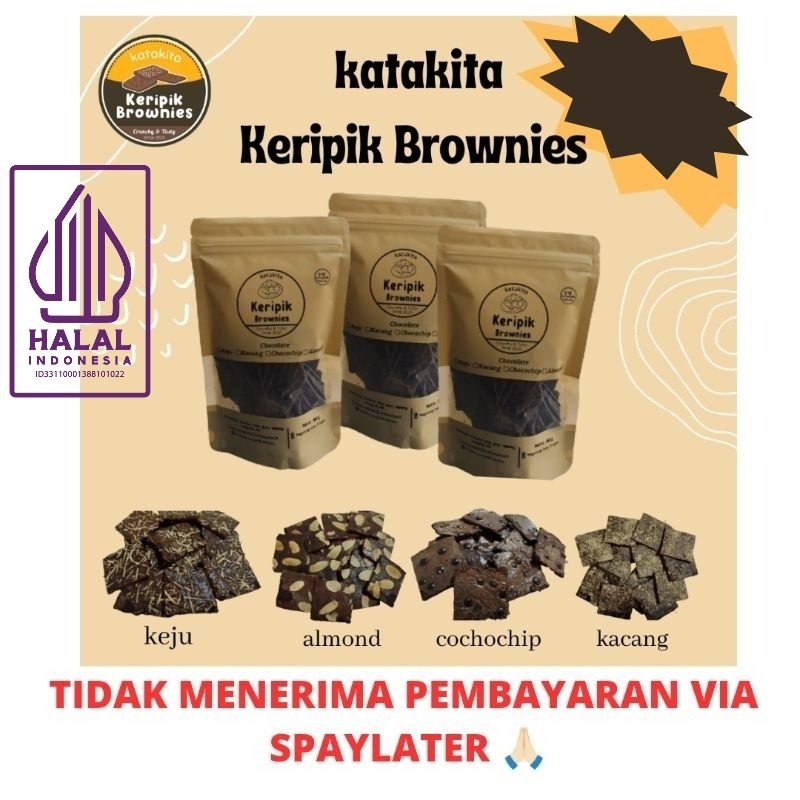 

MIN. 2 PCS || 60 GRAM KERIPIK BROWNIES (KATAKITA) BROWNIES KERING CRISPY BRON CHIPS RENYAH