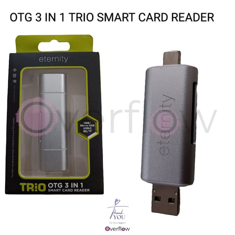OTG 3 IN 1 TRIO CARD READER ETERNITY