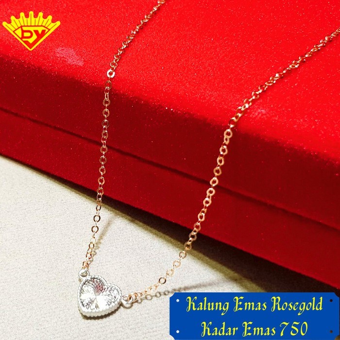 Kalung Rantai Emas Rosegold Kadar Emas 750
