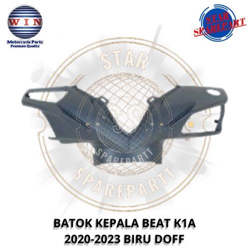 Batok Kepala Depan Beat LED new Biru Doff Ori AHM 2020 - 2023 53205-K1A-N00ZQ Original