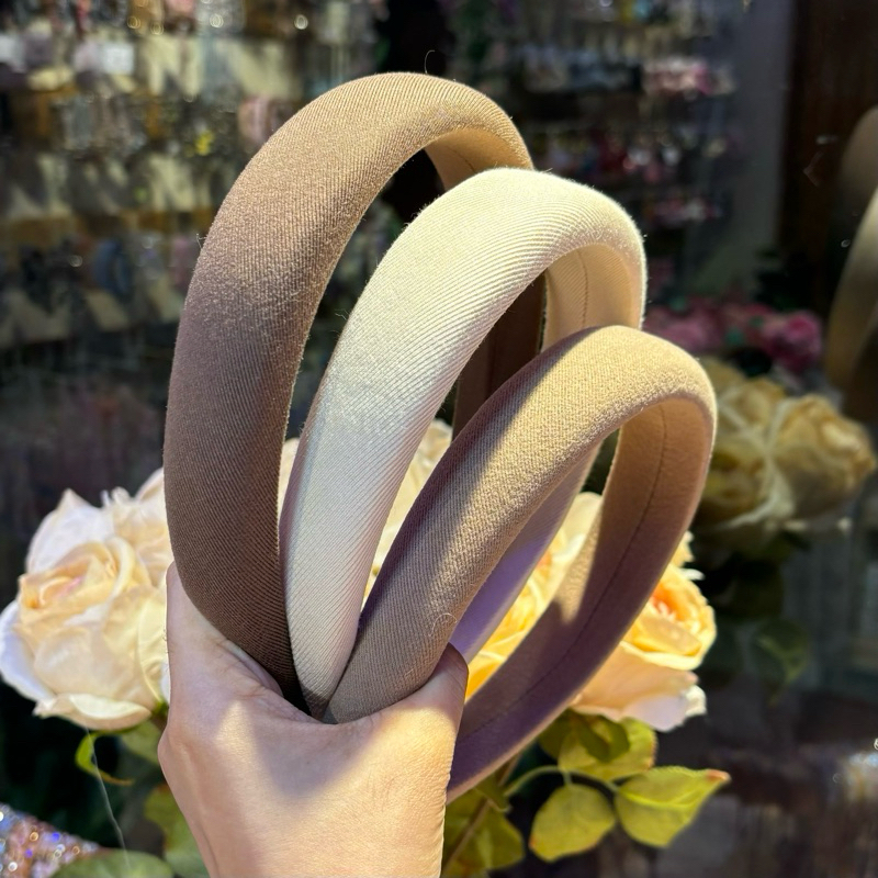 BANDO Kain Besar Polos, Bando Tebal Empuk, Aksesoris Rambut Wanita