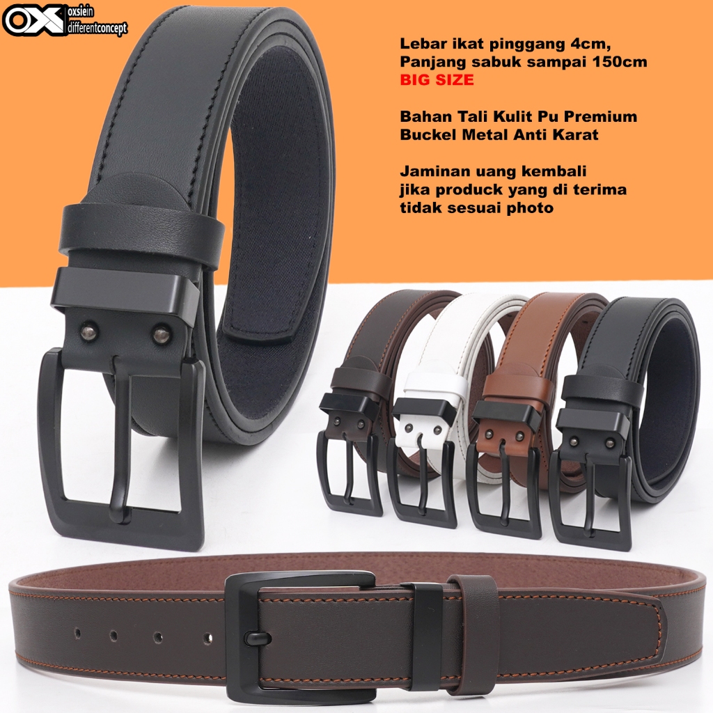 Ikat Pinggang Kulit Pria Gesper Cowok Big Size Panjang 200cm OXS410B CJ