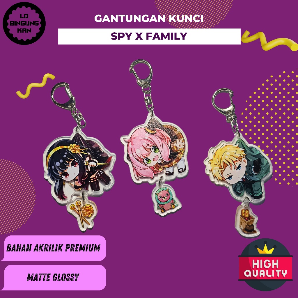 Gantungan kunci anime Spy X Family GANCI anya gantungan kunci anya