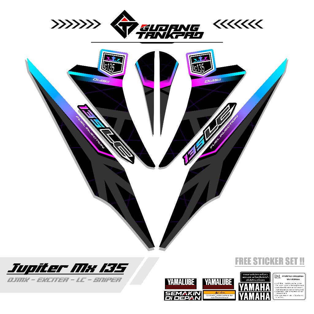 STRIPING MOTOR YAMAHA JUPITER MX OLD 135 / MTF 41 / STIKER STRIPING MX LAMA 135 / STRIPING MX OLD 13