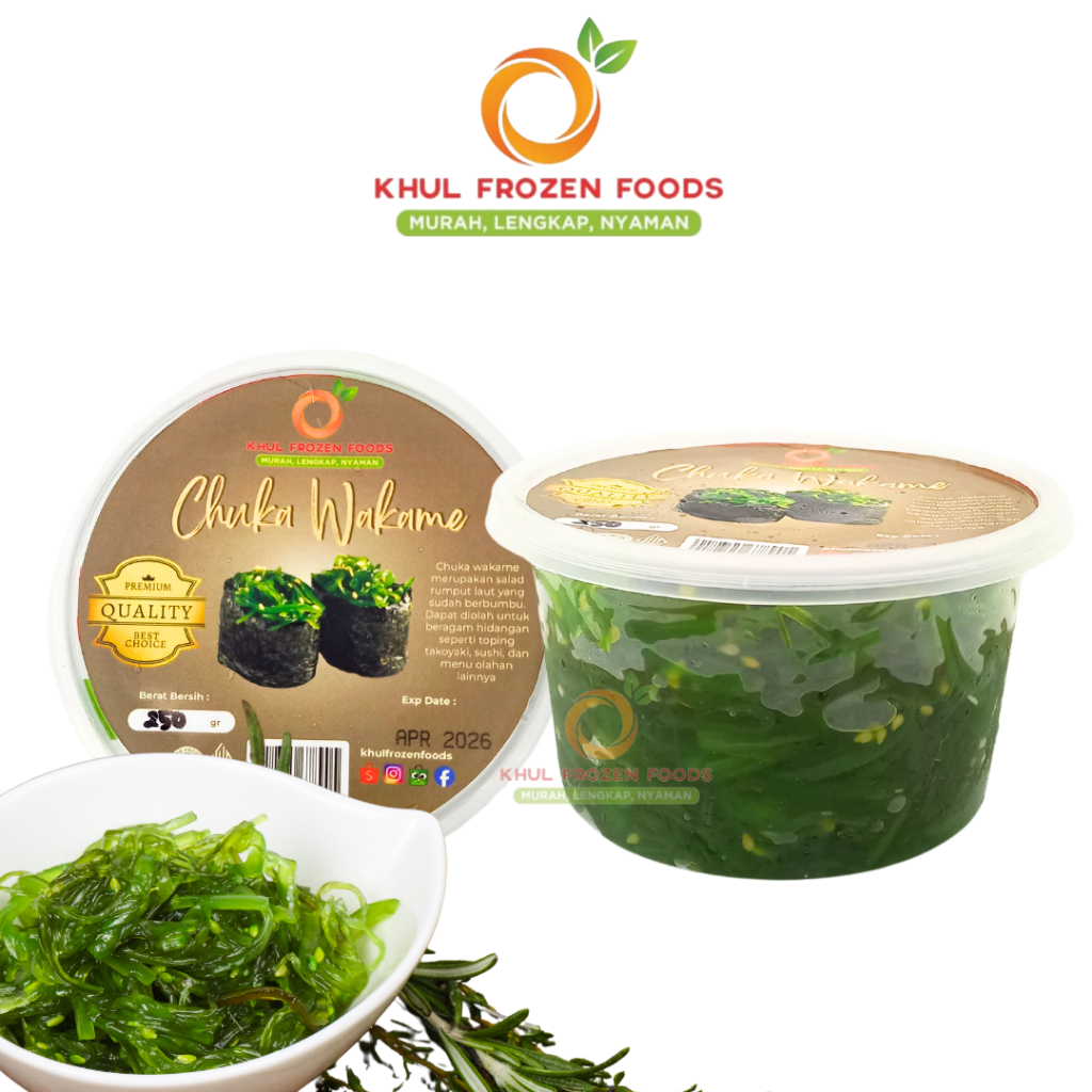 

Chuka Wakame / Rumput Laut 250Gr/ Ready to eat/ Rumput laut asli