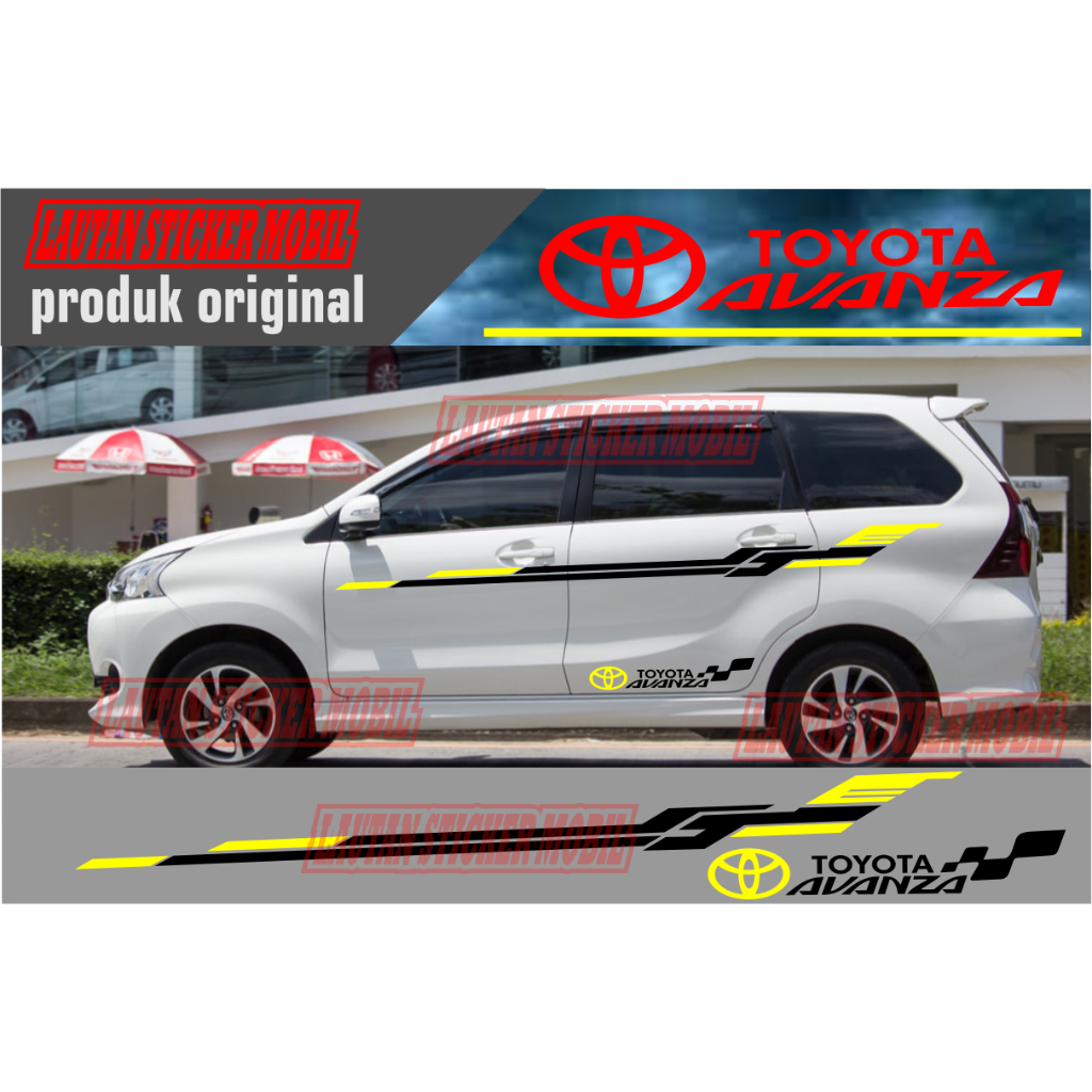 cutting sticker list mobil toyota avanza cutting stiker list body samping mobil avanza keren