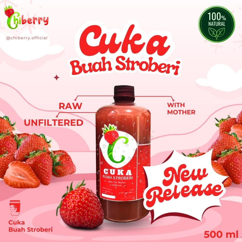 

Cuka Buah Stroberi by Chiberry 500 ml