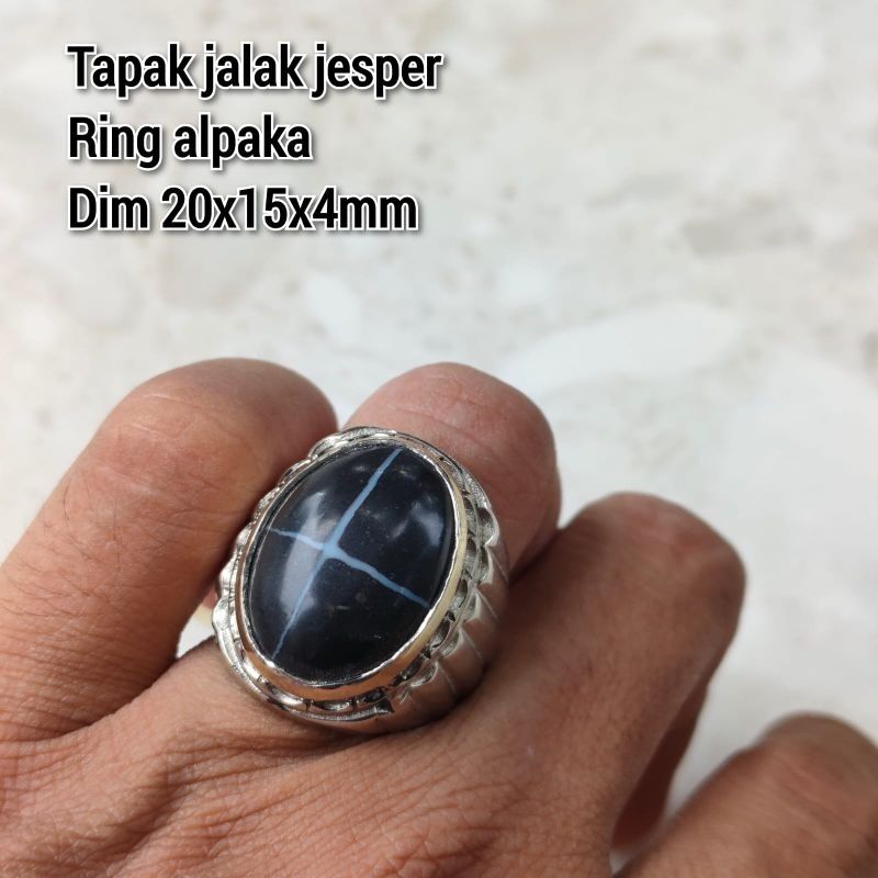 CINCIN PRIA BATU TAPAK JALAK JESPER RING ALPAKA SUPER