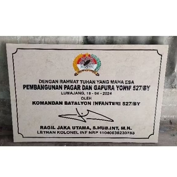 Prasasti Batu Marmer / Batu Peresmian Marmer / Batu Prasasti Marmer Murah