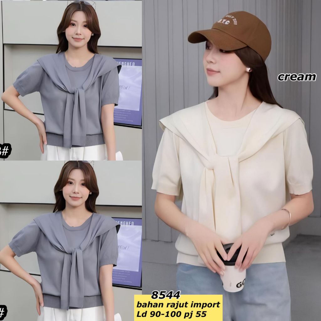 DAFASHION 8544 / Blouse / Atasan / Blouse Rajut Import / Blouse Wanita Terbaru / Baju Rajut Import
