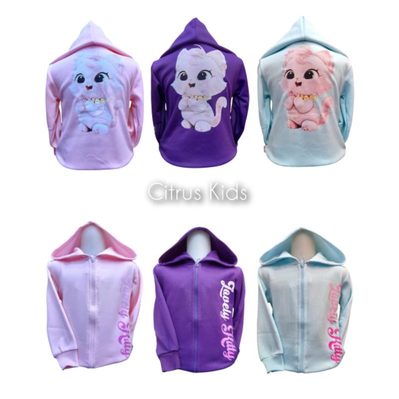 Jaket Anak Perempuan Lovely Kitty Bahan Fleece/Jaket Anak/Jaket Anak Cewek Murah/Jaket Anak Perempua
