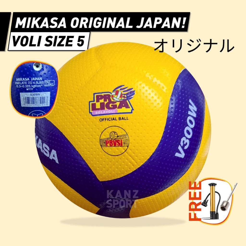 MIKASA Bola Voli ORIGINAL 100% JEPANG 100% Volly Voly volley ball MIKASA V300W size 5 ori japan