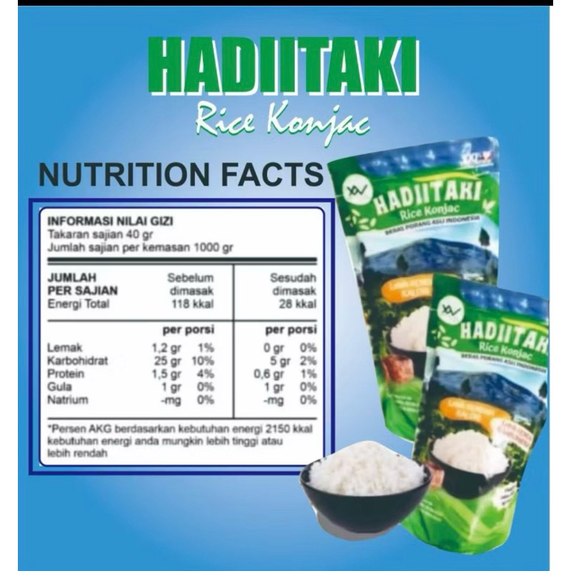 

1 kg beras porang asli Indonesia lbih rendah karbohidrat epx 2027