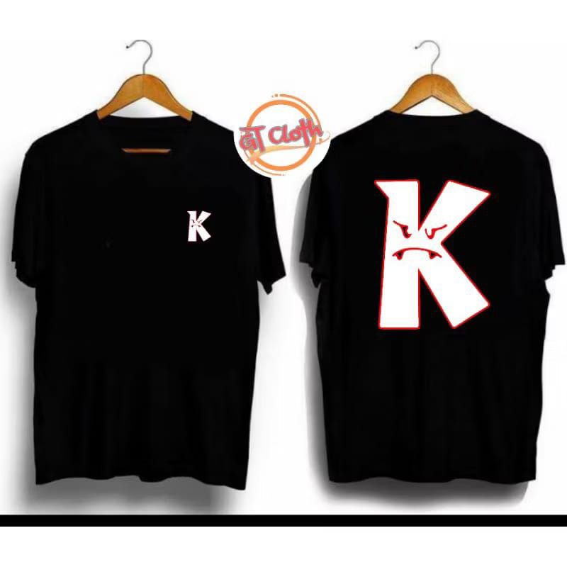 "KAOS DISTRO INISIAL HURUF K LOGO MONSTER / KAOS CUSTOM / UNISEX BAHAN COTTON COMBED 30S