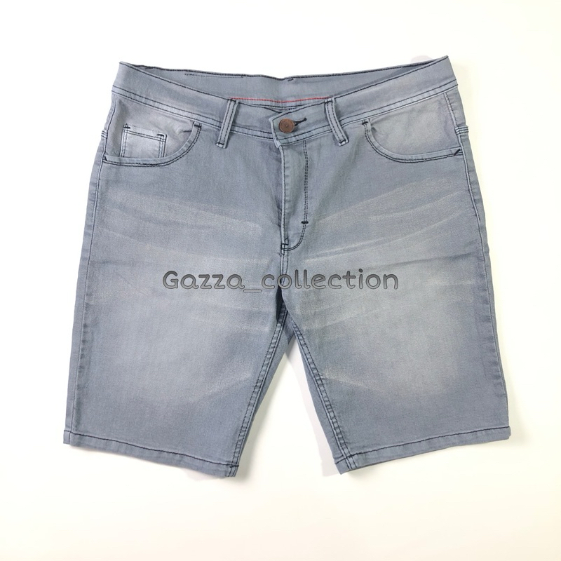 Celana Jeans Pendek Pria Stretch - Jeans Pendek Pria Melar - Celana Jeans Pria Pendek Bahan Stretch 