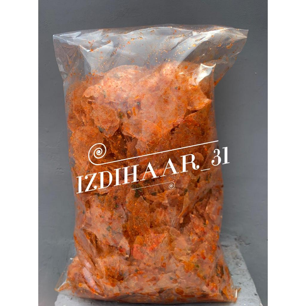 

Kripca Bumbu Melimpah 500gr / Keripik Kaca Pedas