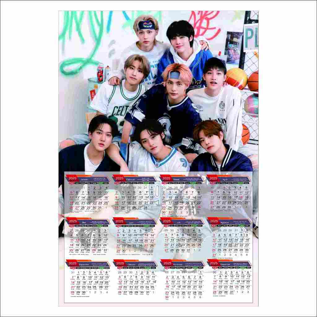

Kalender Poster 2025 STRAY KIDS K-Pop Bebas Custom