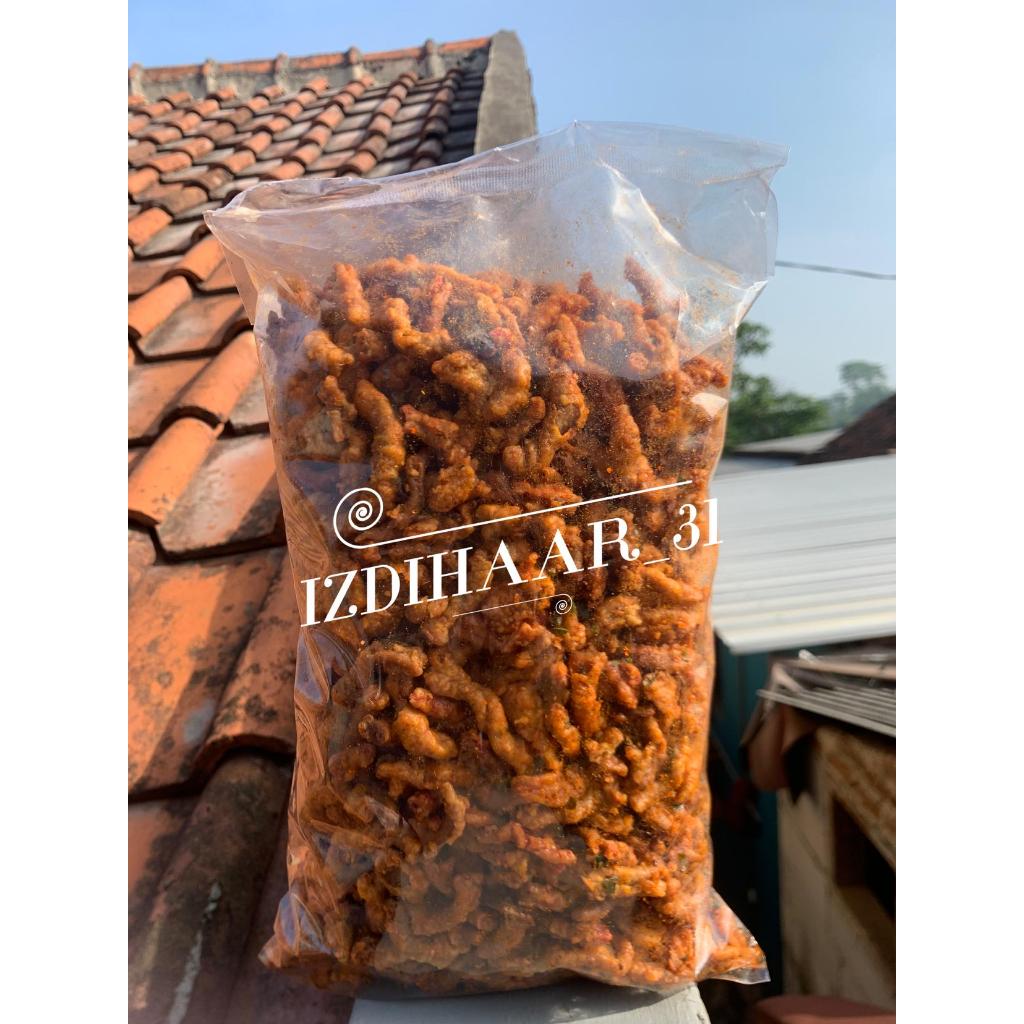 

TERMURAH!!!! Usus Crispy Bumbu Melimpah 1kg Pedas Daun Jeruk