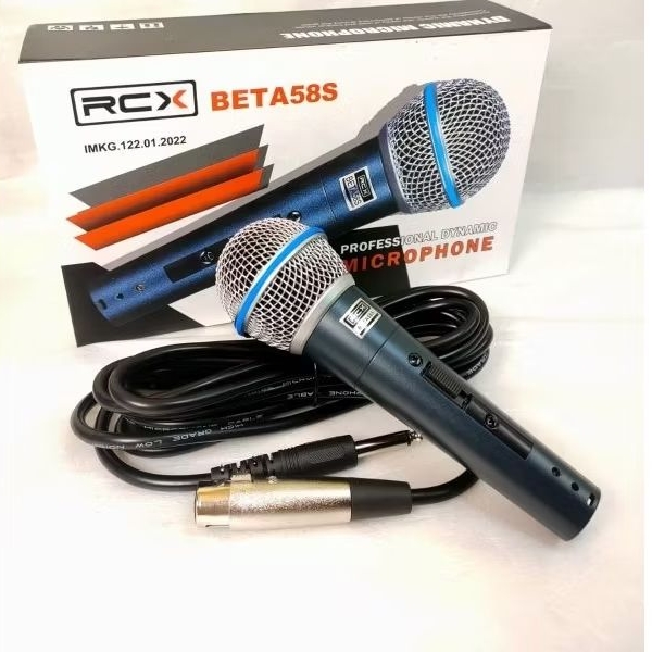 Mic RCX Beta58s Mik Microphone Beta 58 S plus saklar Original Asli