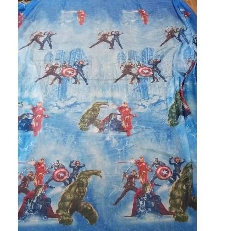 Promo vitrase kamar anak motif superhero ukuran jadi / custom