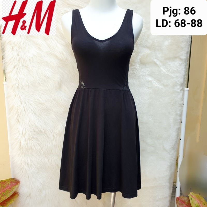 HnM Mini Dress Black mix Lace Stretch