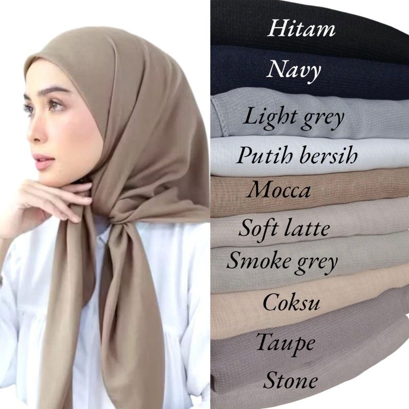 GROSIR / COD / JILBAB BELLA SQUARE SEGI EMPAT / HIJAB BELLA SQUARE TERBARU WARNA TERLENGKAP