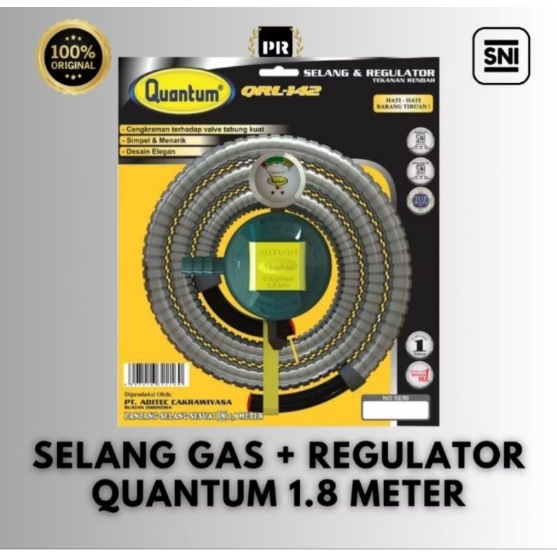 SELANG GAS REGULATOR QUANTUM ORIGINAL 1.8 Meter