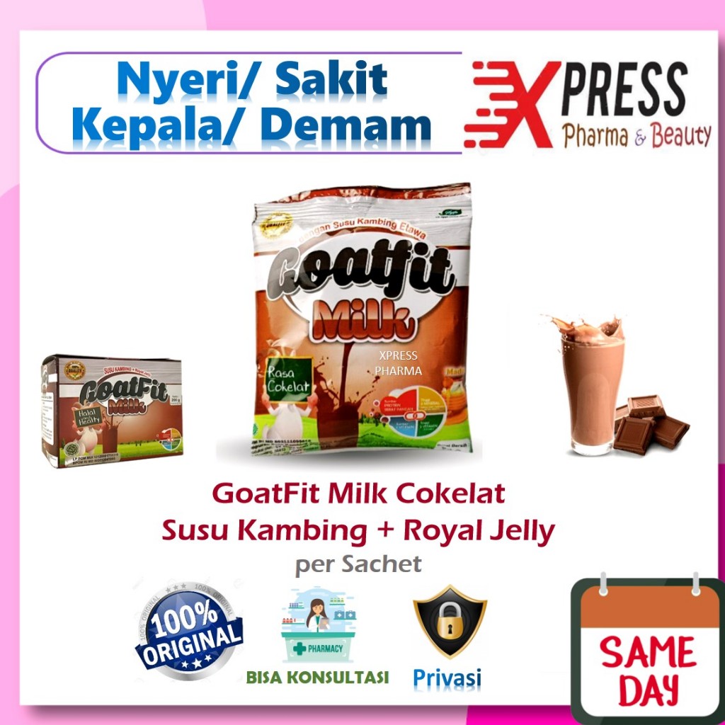 

⚡XPRESS⚡ ECER GOATFIT COKELAT per sachet Susu Kambing + Royal Jelly Goat Fit milk Etawa Zx