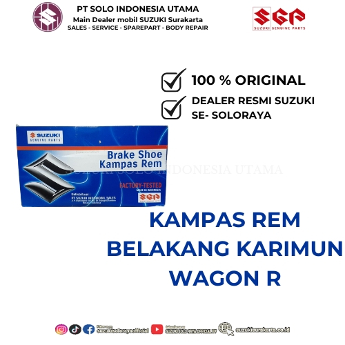 Kampas Rem Belakang Mobil Suzuki Karimun Wagon R Original SGP