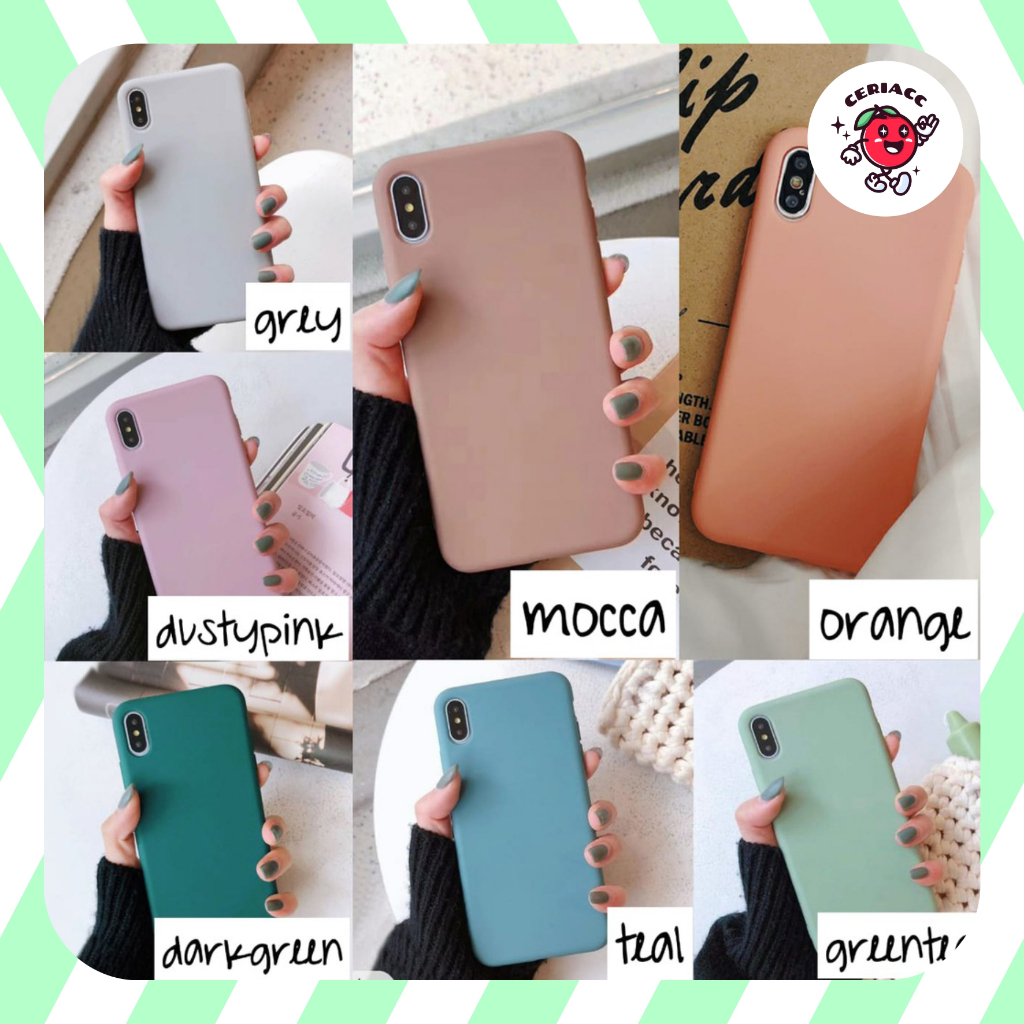 CANDY Pastel basic case oppo f11 pro f7 vivo v15 samsung j4 plus a20 a30 redmi 7a v9 (1)
