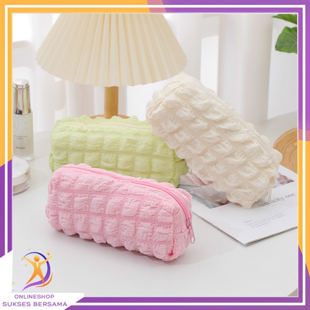 

OSB Tempat Pensil Puffy Aesthetic Kotak Pensil Sleting Lucu Warna Macaroon Aesthetic Crinkled Fufu Pouch Tempat Pensil Bulu Bentuk Bantal Kotak Cute Pillow Make Up Pouch Organizer Travel Kapasitas Besar