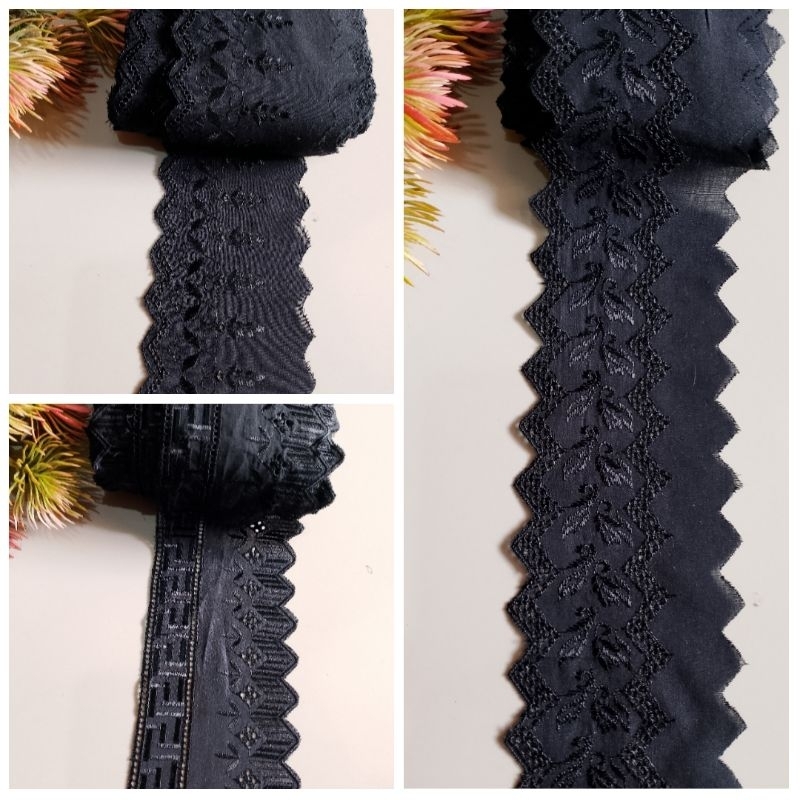 Renda katun,WarnaHitam,