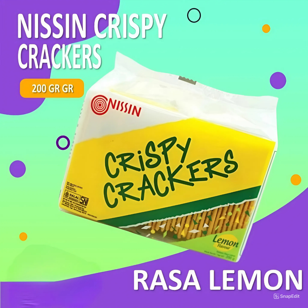 

Biskuit Nissin Crispy Crackers Lemon 130gr / 200gr Snack Kraker Tipis Lemon Asin Cemilan Enak BISKUIT SEMARANG