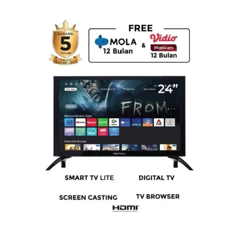 TV Polytron 24inch Digital / Tv Polytron 24inch Smart / TV Polytron 24v1853 / TV polytron 24CV1869