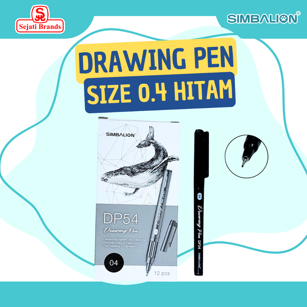 

SIMBALION Drawing Pen 0.4 mm Hitam 1 Pcs | Pena Kaligrafi