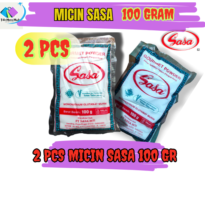 

2 BUNGKUS @100 GRAM MICIN SASA murah bumbu DAPUR 100 GRAM SASA ASLI