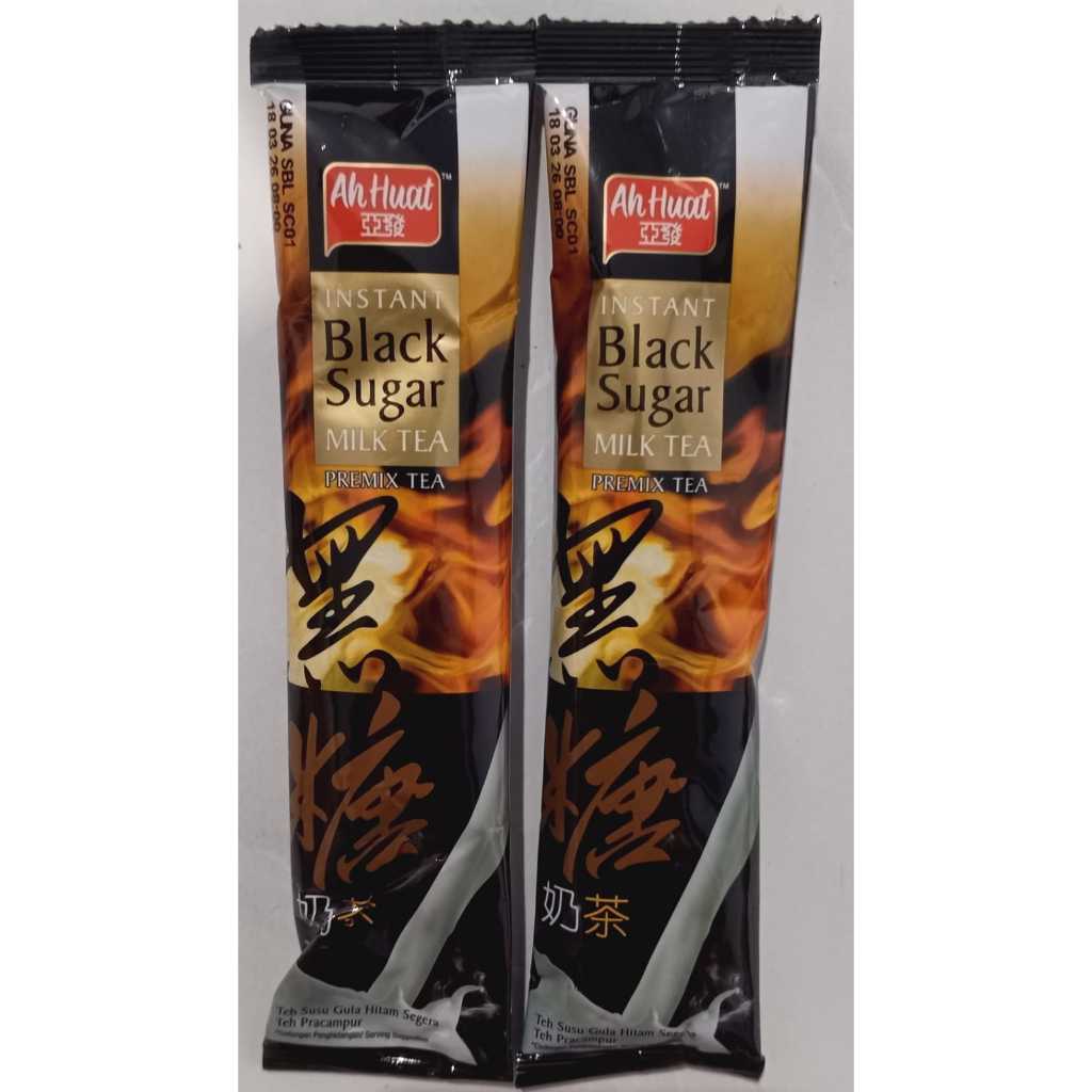 

Ah Huat Black Sugar Milk Tea 22gr 亞發黑糖奶茶 Brown Sugar Milk Tea Eceran / Satuan / Sachet / Saset