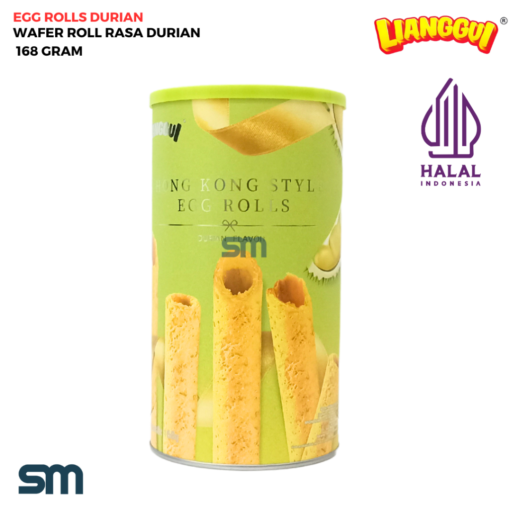 

LIANGGUI WAFER EGG ROLLS RASA DURIAN 168 GRAM