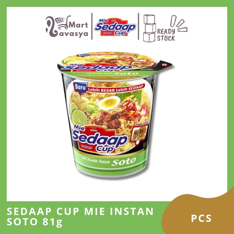 

SEDAAP CUP MIE INSTAN SOTO 81g - 1 PCS - KOTA BANDUNG - LAVASYA MART