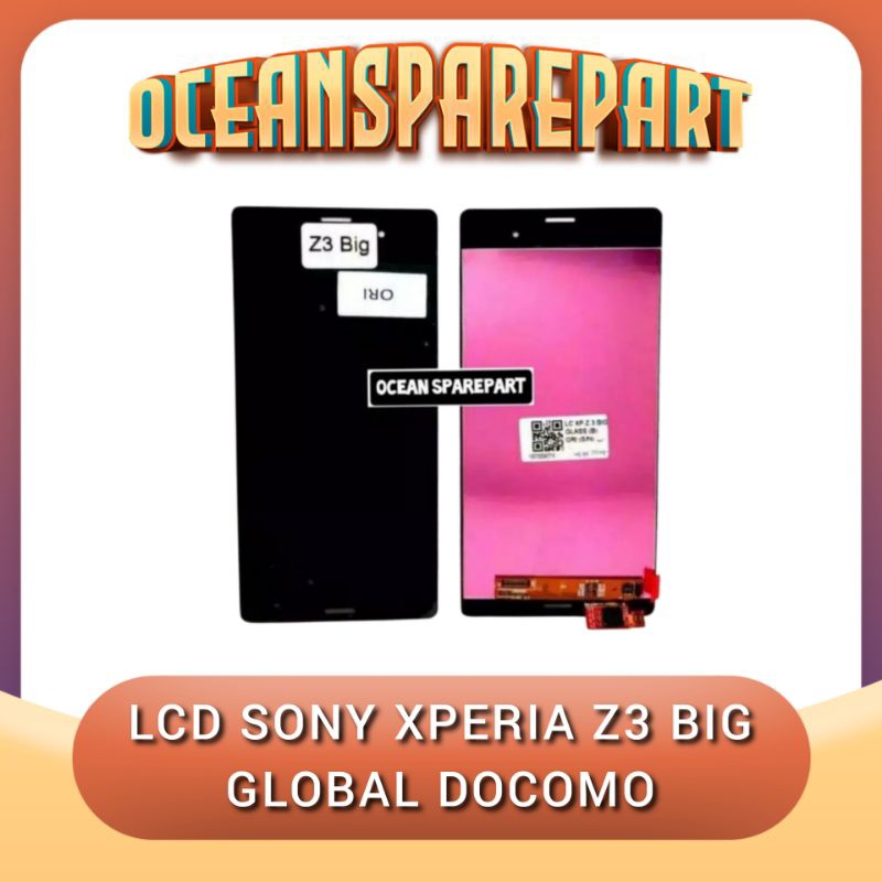 LCD SONY XPERIA Z3 BIG GLOBAL DOCOMO D6633 D6653 5.2 INCHI BIG GLASS FULLSET ORIGINAL