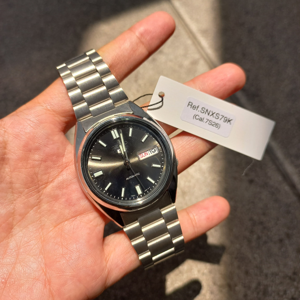 Seiko 5 SNXS79K1 Automatic Black Dial - Jam Tangan Pria SNXS79