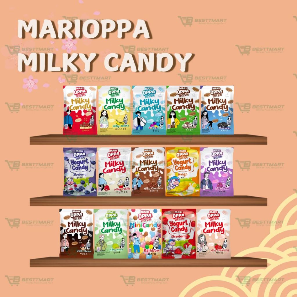 

MARIOPPA MILKY CANDY PERMEN SUSU KOREA 1RENCENG